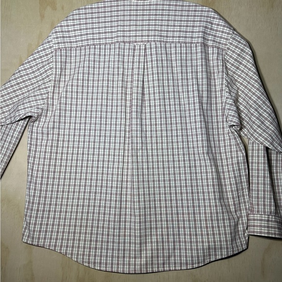 Eddie Bauer Men's Checkered Button-Down Shirt - Brown and White - Picture 9 of 10